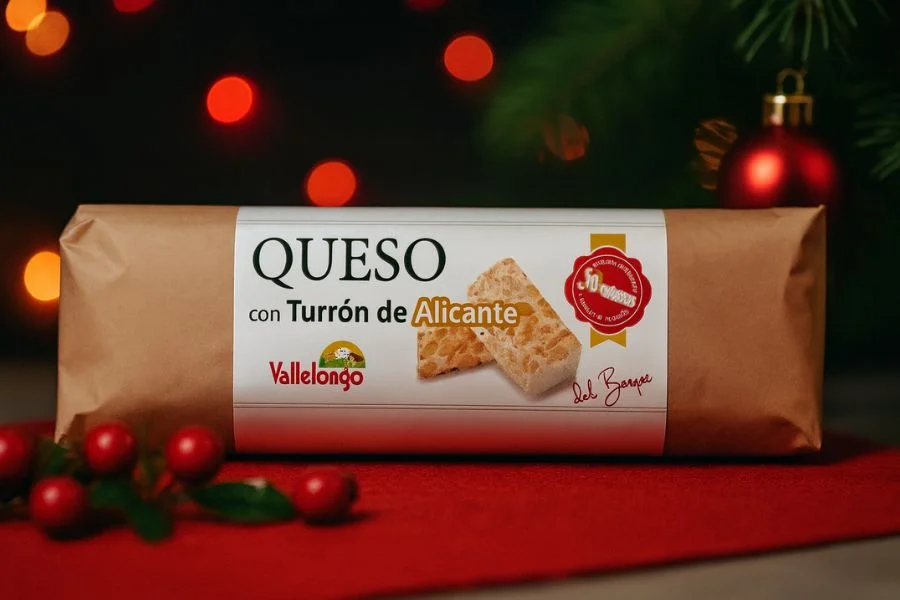 queso de cabra con turrón jijona Vallelongo