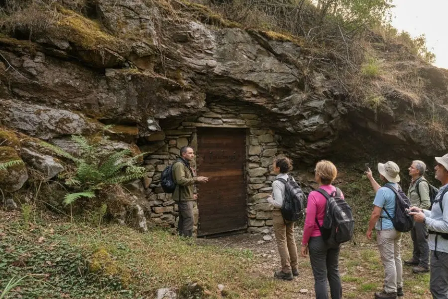 Visitando la mina de queso Vallelongo