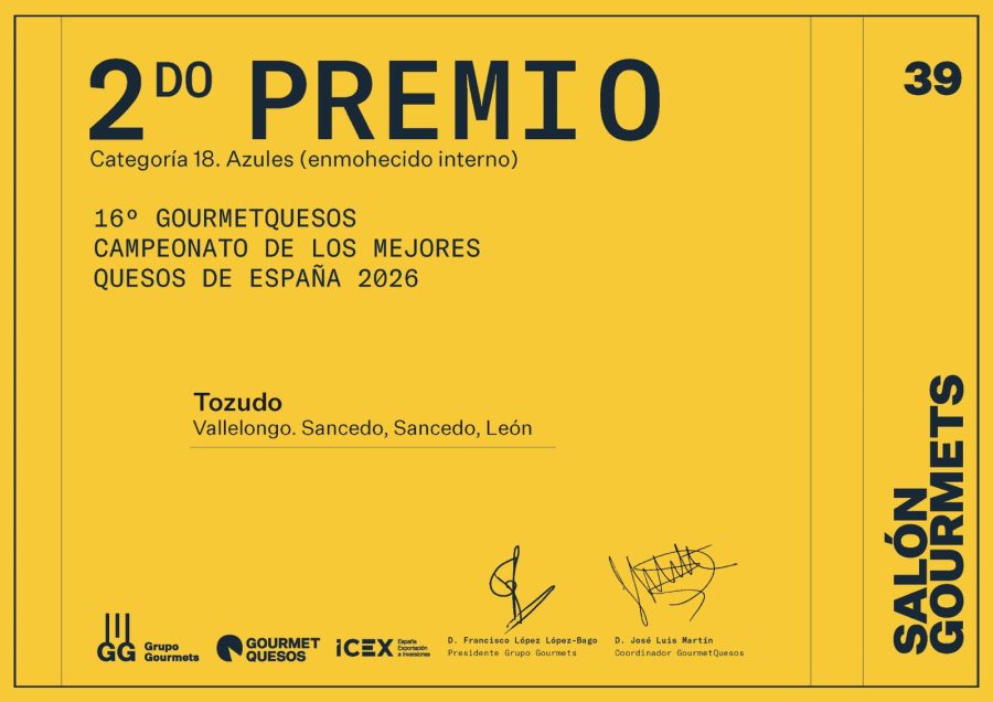 premio a tozudo segundo mejor queso azul de españa